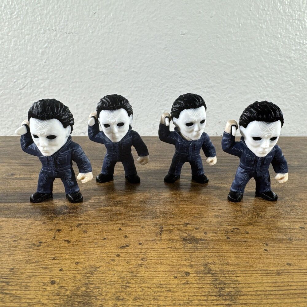4x Michael Myers Poket Pals Horror Figure 2.25 3D Printed Collectible Halloween